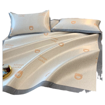 Summer ice silk mat three-piece set washable mat winter and summer dual-use student dormitory single bamboo mat straw mat summer