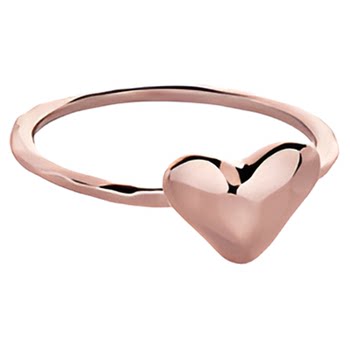 Monica vinader rose gold heart ring