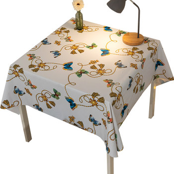 Square waterproof and scald-proof dining table cloth Square waterproof and scald-proof dining table cloth