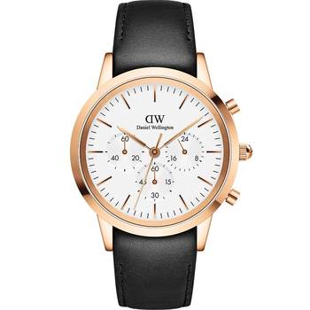 Dw watch men's three eye chronograph 42mm large dial