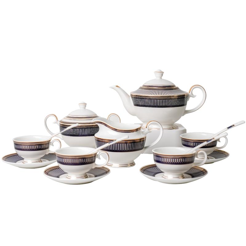 Huaguang Chinese porcelain coffee set gift box European style light luxury