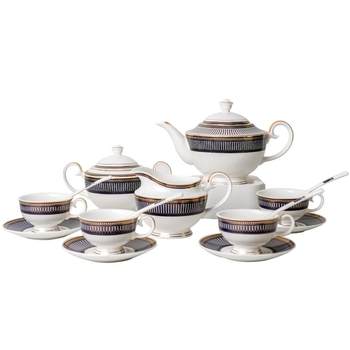 Huaguang chinese porcelain coffee set gift box european style light luxury