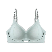 Womens Summer Thin Underwear Push-Up Small Breasts Show Bigger No Wire Rings Retract Secondary Breasts Anti-Sagging Anti-gravity Seamless Bra