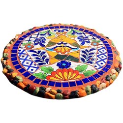 Multi-style ceramic mosaic courtyard wall wall round wall decoration pendant wall hanging garden yard decoration