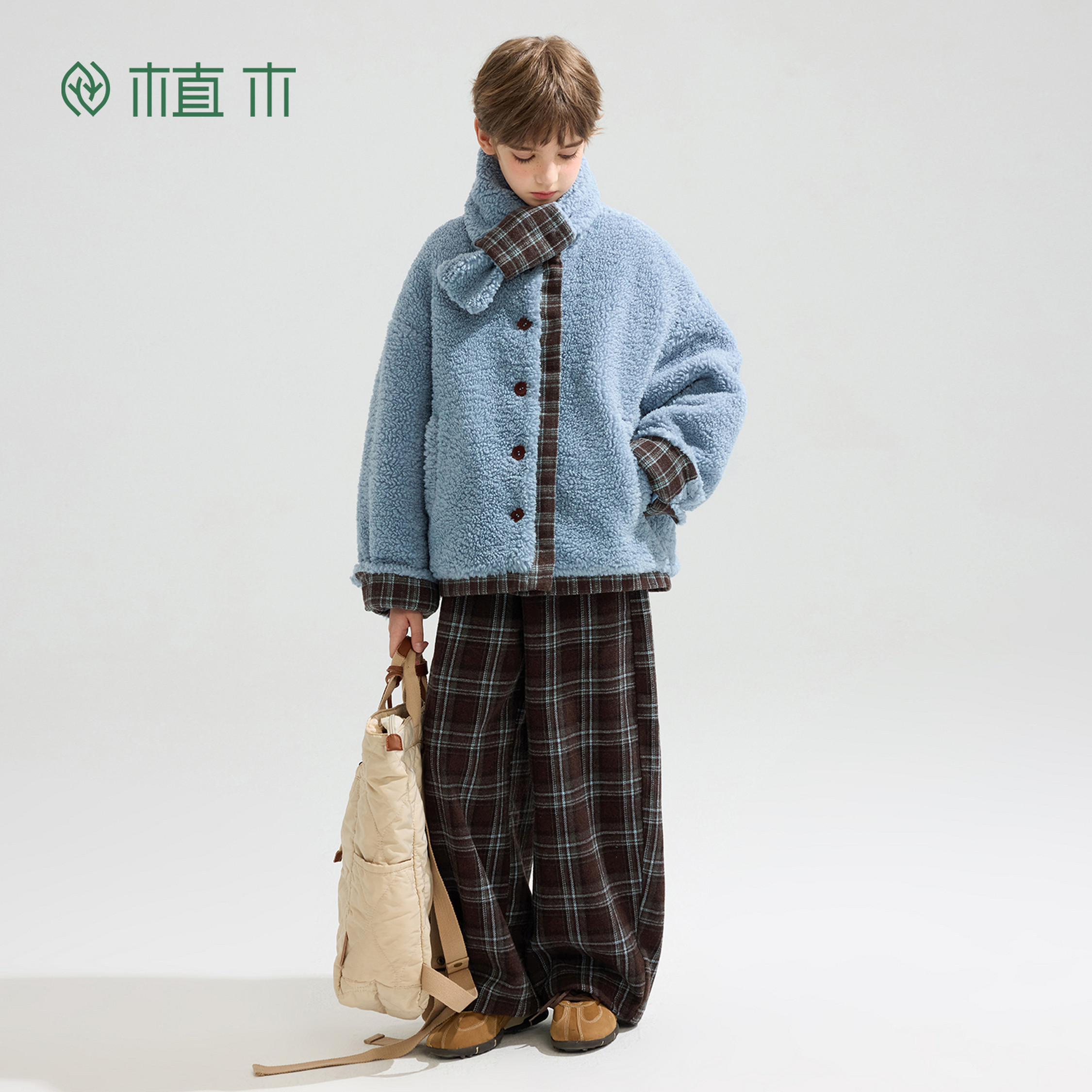 แจ็กเก็ตเด็กผ้าฝ้ายบุขน คอตั้ง แบบหนา ของ Ueki เสื้อผ้าเด็ก คอลเลกชันใหม่ฤดูใบไม้ร่วงและฤดูหนาวปี 2026 สำหรับวัยรุ่น