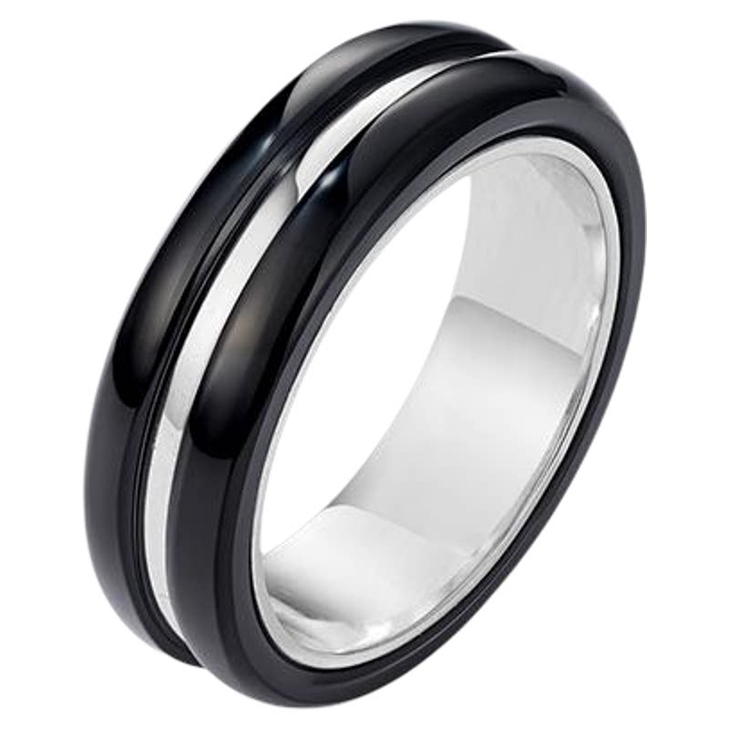 MIKOCH black onyx 925 silver ring for men and women