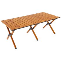 Jianxi table pliante extérieure table et chaises de camping intégrées table à rouleaux doeufs portable équipement de camping pique-nique ensemble complet de fournitures