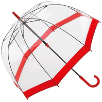 (Self-operated) FULTON Fulton British Birdcage Umbrella Transparent Umbrella Anti-UV Umbrella Long Handle Rain or Shine Silver