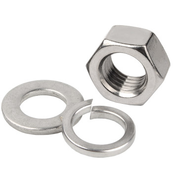 Stainless steel hexagon nut set flat pad combination