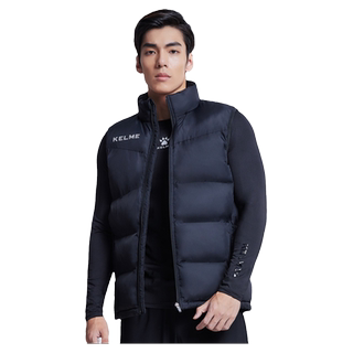 KELME卡尔美官方旗舰棉马甲男冬季保暖运动坎肩仿羽绒棉马夹外套