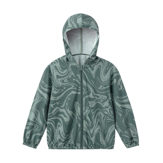 junejunior儿童防晒衣男女童原纱防晒夏季薄款透气不闷连帽皮肤衣