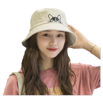 Hats for women cute ladies embroidered sun protection fisherman hat Korean round face foreign style basin hat versatile student Korean version