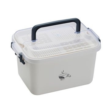 Outdoor tea set storage box with lid dustproof tea table table top tea tea set storage box portable large capacity