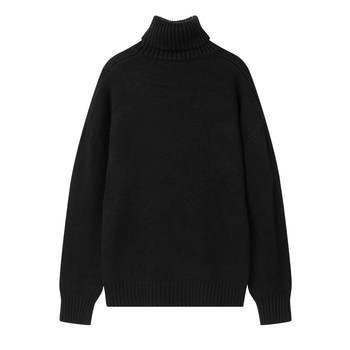 White-mouth pullover turtleneck base sweater