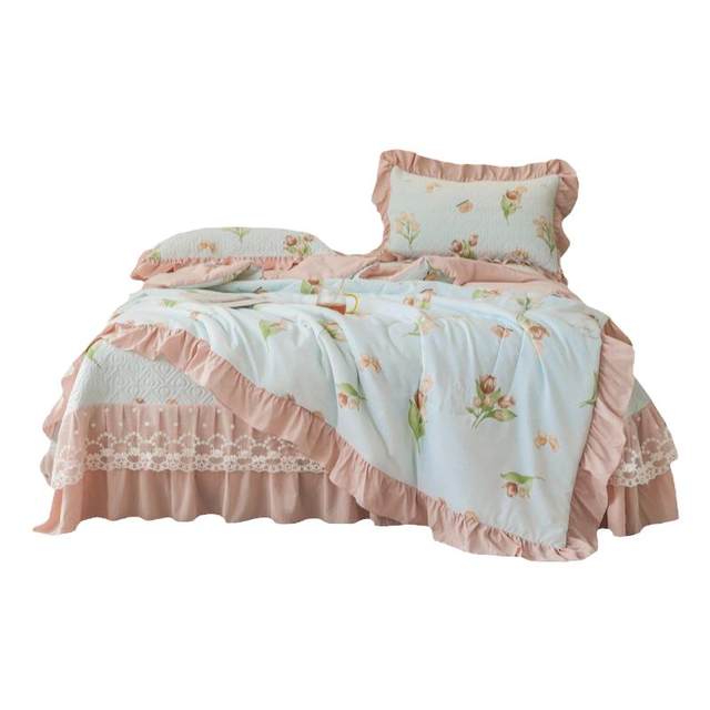 Spring and summer bed cover summer cool quilt four-piece air conditioning thin quilt