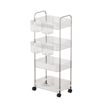 Acrylic snack storage shelf living room household trolley floor-standing snack cabinet storage box multi-layer storage rack