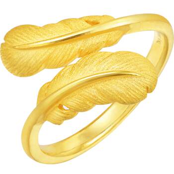 Chow sang sang gold pure gold feather ring