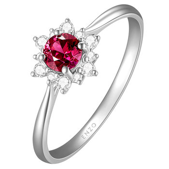 Enzo snowflake series ruby diamond ring