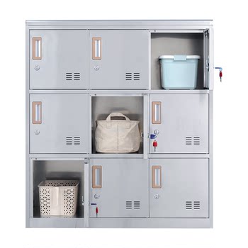 Stainless steel low cabinet office storage cabinet bedside table with wheels