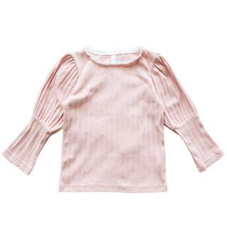 2024春装新款女宝宝设计感打底衫女婴儿童百搭女童洋气泡泡袖T恤3