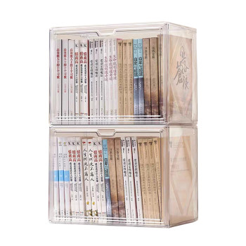 Desktop bookshelves can be stacked with dustproof and transparent texture