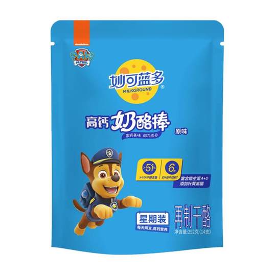 妙可蓝多汪汪队高钙常温奶酪棒252g袋装儿童零食休闲零食品5月产