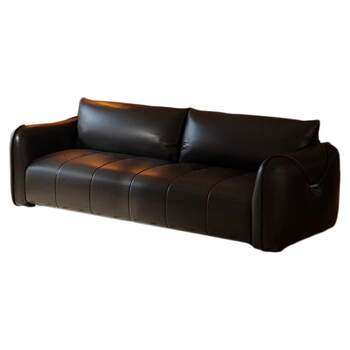 Medium style ecological leather sofa small apartment living room bedroom apartment direct row black double sofa leather art office Medium style ecological leather sofa small apartment living room bedroom apartment direct row black double sofa leather art office