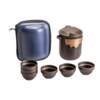 Craftsman's Purple Clay Quick Cup Travel Tea Set Portable
