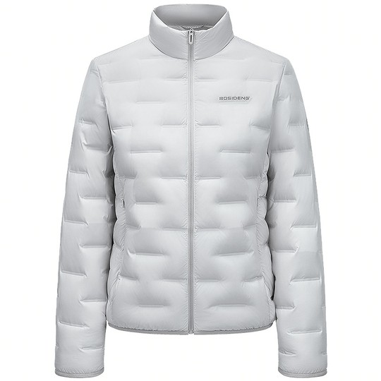 【云感鹅绒】波司登明星款新款轻薄羽绒服女短款错格立领保暖外套