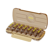 Transparent medicine distribution box large capacity morning and evening compartments portable medicine distribution box medicine storage box seven days a week