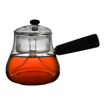 Rongshantang Electrical Clothes House Side-handled Glass Tea Kettle Steaming Tea Set Double Liner Steaming Tea Kettle Electric Ceramic Stove Tea Making Tea Set