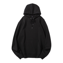 300g hooded sweatshirt customized high-end work clothes pure cotton round neck loose class clothes group clothes work clothes diy embroidery printing