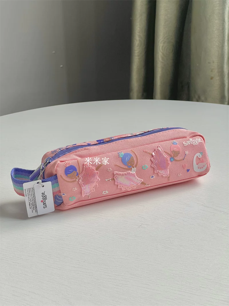 Fuchsia universal pencil case for students, double-layer gift box with zipper, unicorn