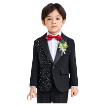 Luo Meng childrens suit handsome British style flower girl dress boys small suit small host piano performance