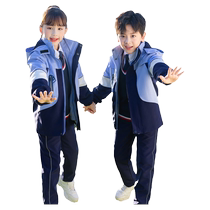 School uniforms for elementary school children three sets of childrens sports Spring and autumn winter clothing class clothes kindergarten garden clothes boy suit