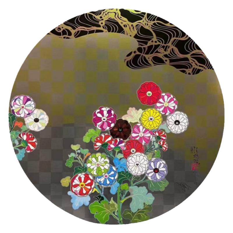 正版】国内现货村上隆太阳花版画光琳金色300版集合