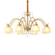 Muting all-copper French cream style light luxury living room chandelier