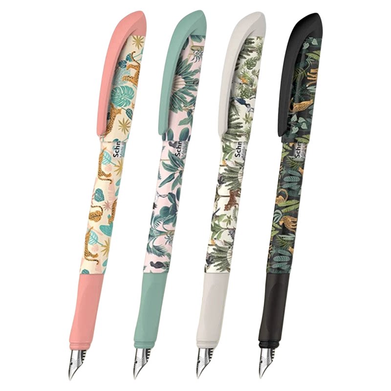 German imported Schneider pen primary school students use third grade pen to practice calligraphy ink bag replaceable gift blue starting point series easy Voice jungle tropical