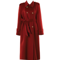 DPLAY (Black Label) winter temperament simple wool double-sided woolen camel wool coat coat for women