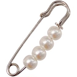 Pearl brooch to tighten trouser waist, adjust skirt waistline, change skirt waistline, anti-exposure buckle, clothing pin to fix chest