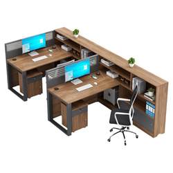 책상 심플 모던 사무실 책상과 의자 조합 스크린 사무실 카드 위치 대면 직원 책상 직원 위치
