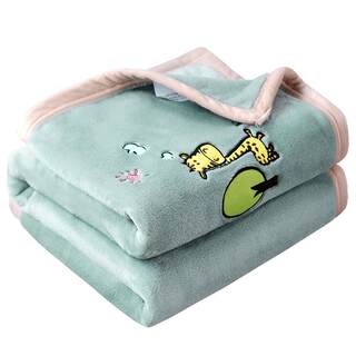 小毛毯被子盖腿厚午休毯子冬季办公室午睡毯法兰绒沙发毯学生盖毯