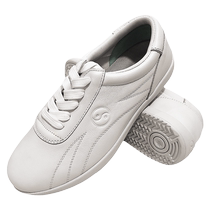 Cloud Tai Chi soft cowhide white pure handmade Tai Chi shoes performance shoes tendon bottom martial arts practice 2024 new style