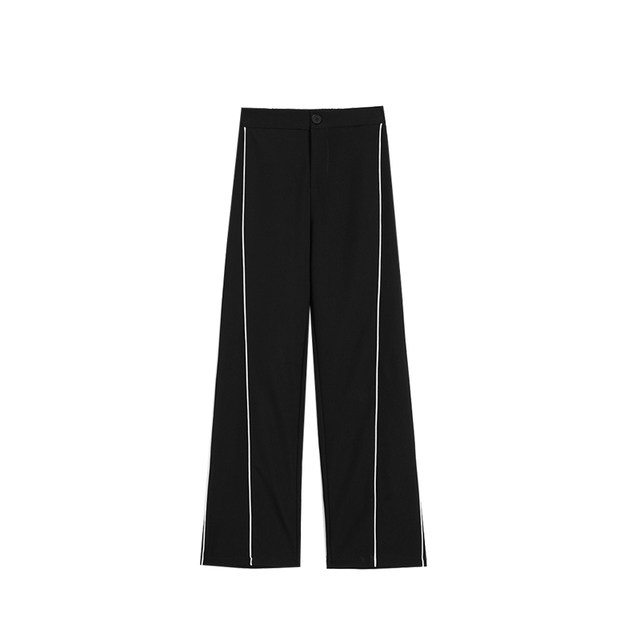 ກາງເກງຂາກ້ວາງສີ Contrast color pants wide leg
