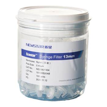 Nova syringe filter membrane organic/aqueous system