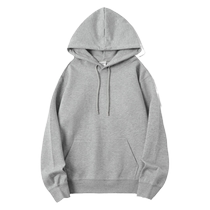 Loose versatile and textured 300g heavy solid color hooded sweatshirt simple casual bottoming shirt for men and women basic style
