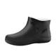 Rain boots for men in winter, fur integrated plus velvet, warm cotton shoes, mid-tube water shoes, waterproof, non-slip, wear-resistant, labor protection rubber shoes