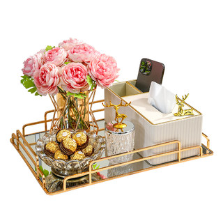 Light luxury multifunctional decorative tissue box set