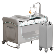 Taimei high folding crib removable splicing large bed portable cradle bed baby bed newborn changing table