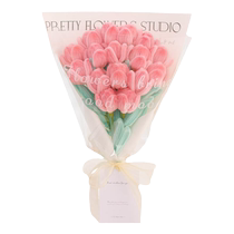 Tulip Twist Twist Stick Bouquet DIY Handmade Woven Material Bag Hands to prononcera Moms amie Mothers Day gift